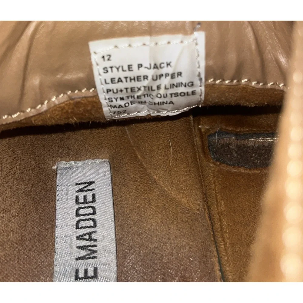 Steve Madden‎ Men's P-Jack Brown Leather Ankle Boots Size 12
